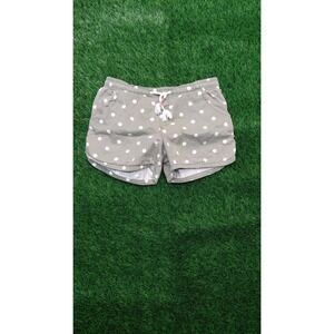 Old Navy Girls Shorts XL 14 Green Polka Dot Cotton Elastic Waist Casual